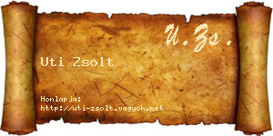 Uti Zsolt névjegykártya