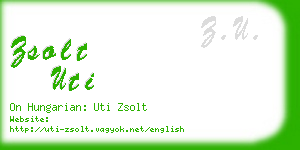 zsolt uti business card